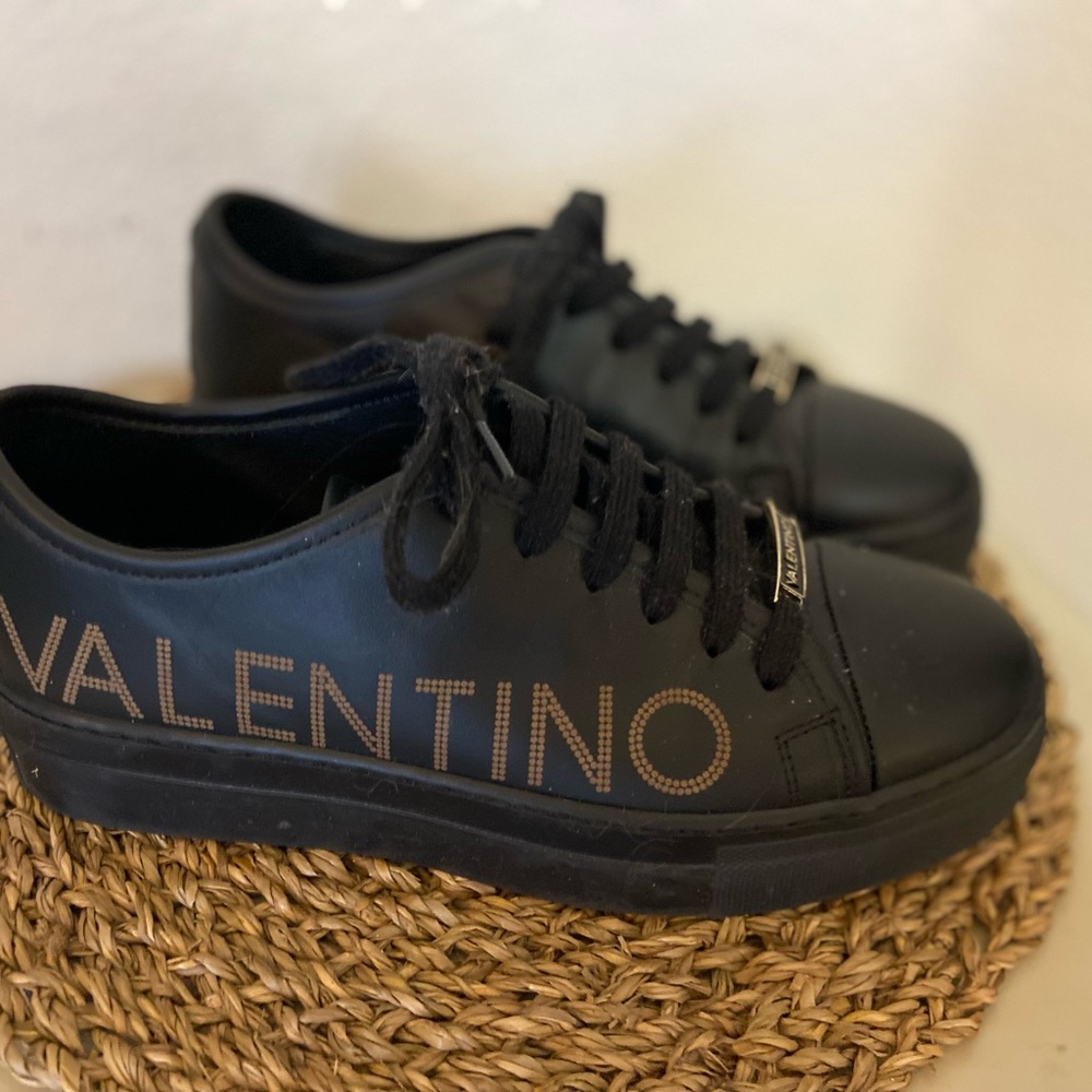 Valentino Black Tennis Shoes EUC Wore One Time, no box. So CUTE!